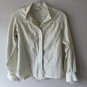 Vintage Lightweight Long Sleeve Button Down Blouse